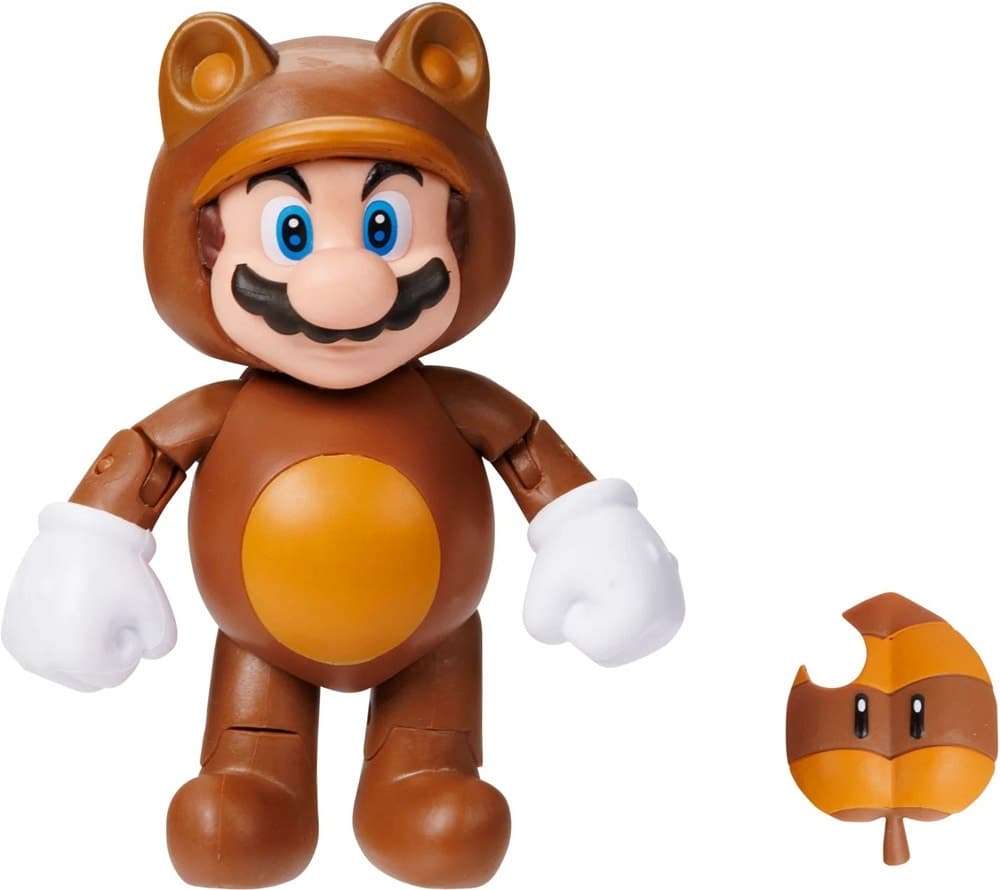 Figura Jakks Pacific Super Mario Tanooki Mario With Super Leaf