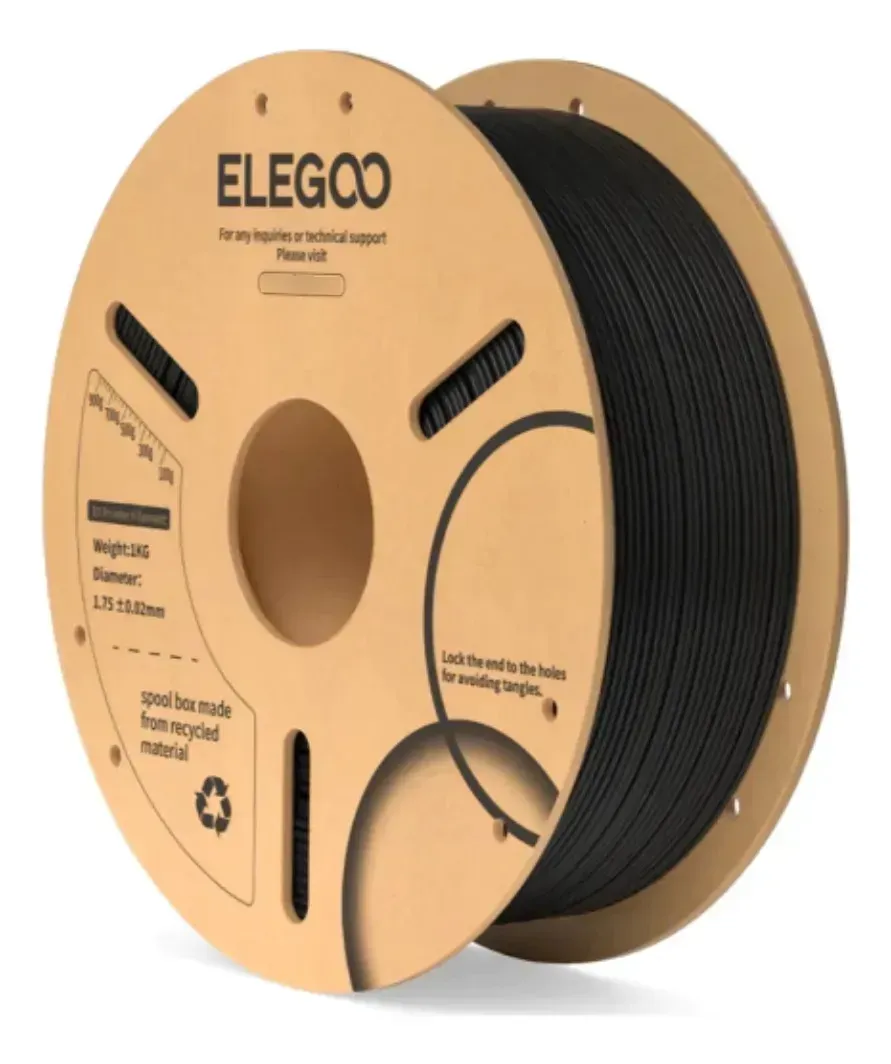 Filamento para Impressora 3D Elegoo Pla 1KG 1.75Mm - Preto