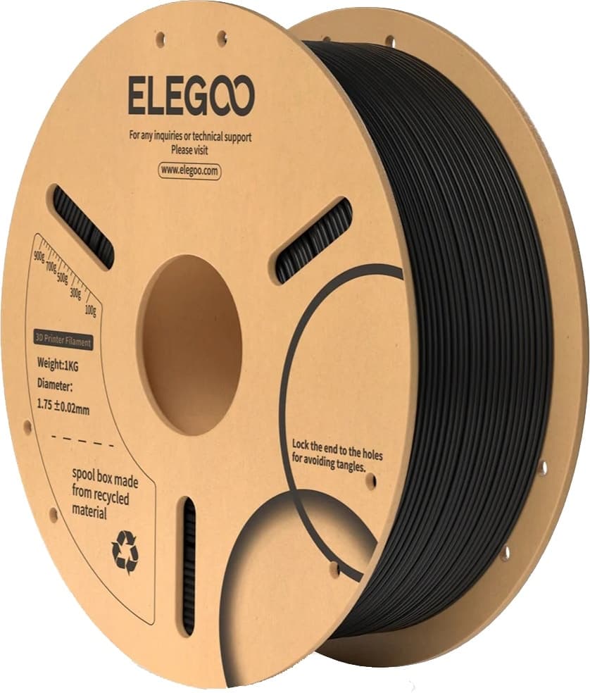 Filamento Pla para Impressora 3D Elegoo 1.75Mm 1Kg - Preto