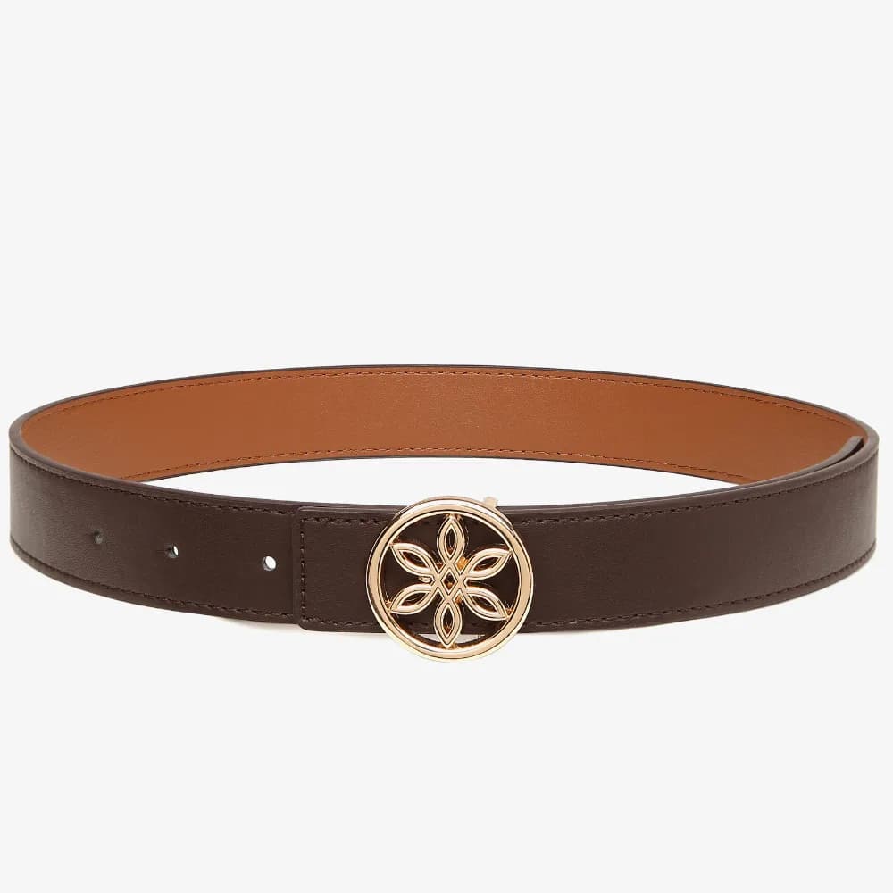 Cinto Fiore B0902 Coffe/black Doble Faz Tam. M