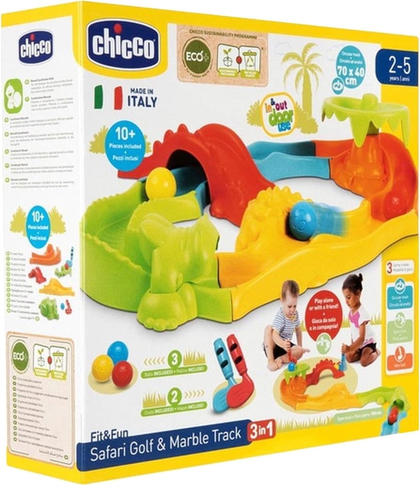 Brinquedo Chicco Fit & Fun Safari Golf & Marble Track 3Em1