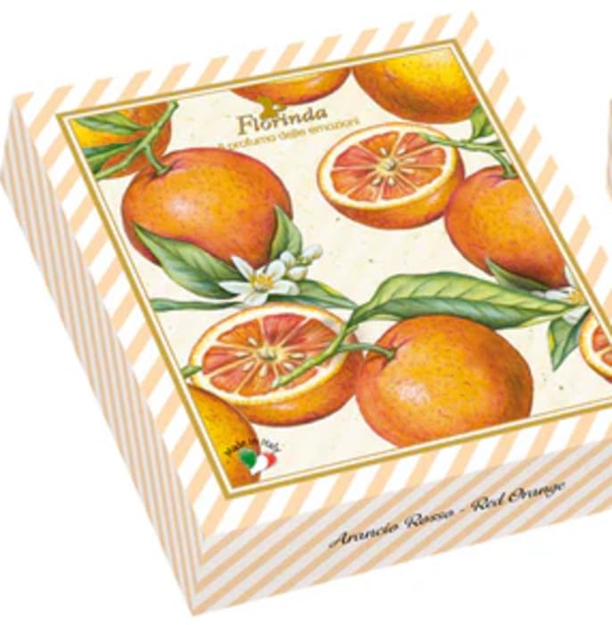Caixa de Presente Florinda com 2 Sabonetes Laranja 200G