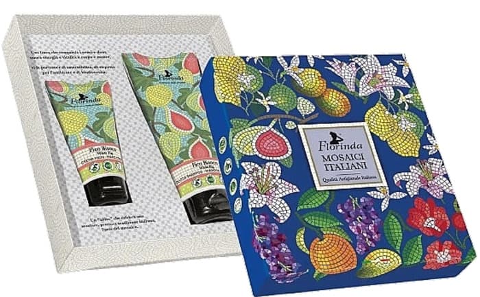 Conjunto de Presente Florinda Shampoo Gel de Banho + Creme para Mãos White Fig Mosaic