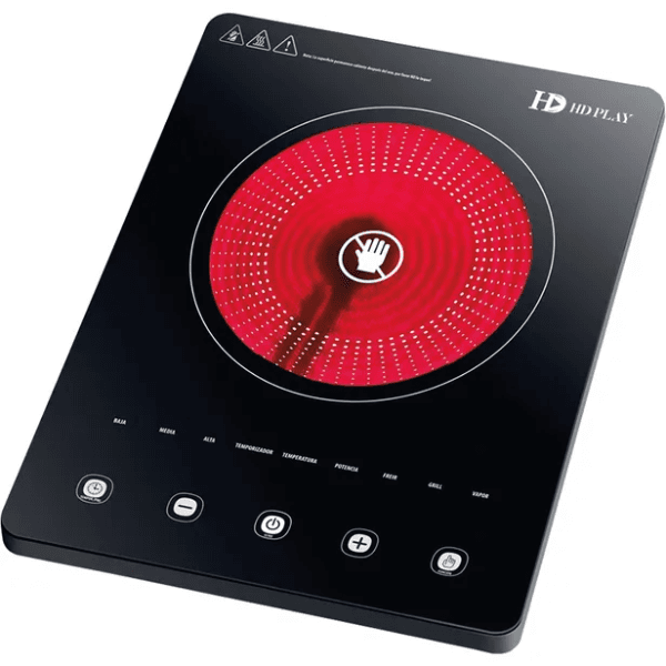 Fogareiro Elétrico Infravermelho HD Play W44 1 Boca 2000W 220V Preto