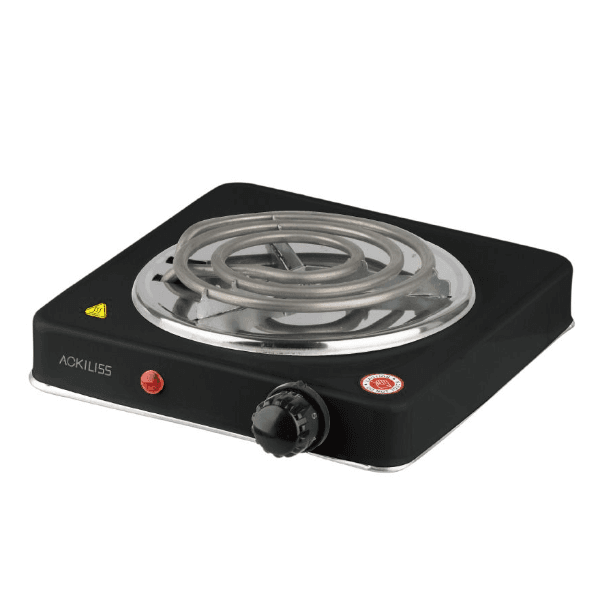 Fogareiro Elétrico Ackiliss Acl-8010BB 1 Boca 1000W 220-240V ~ 50/60Hz Preto