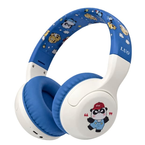 Fone BT Luo Lu-944 Wireless Kids BT Azul