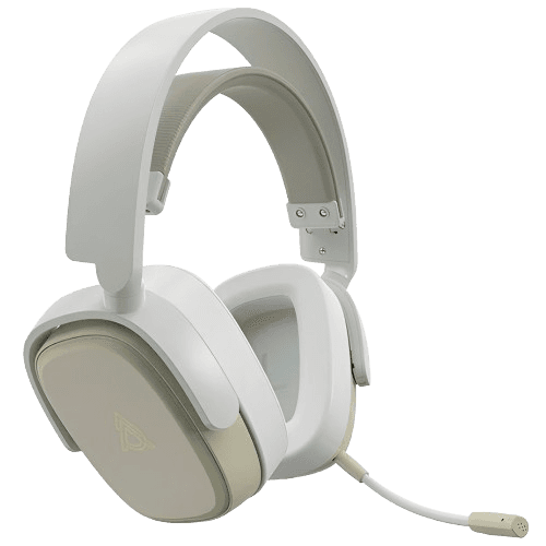 Fone com Microfone Ajazz Ahm09 Max Gaming Wireless Cinza/Branco