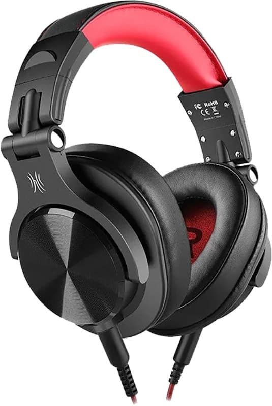 Fone de Ouvido com Fio OneOdio Fusion A71 DJ Headphones Preto/Vermelho