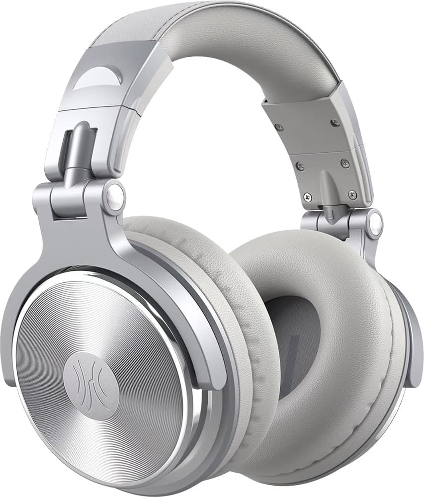 Fone de Ouvido com Fio OneOdio Studio Pro 10 DJ Headphones Prateado