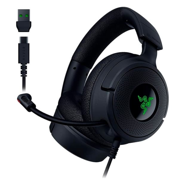 Fone de Ouvido Gamer Razer Kraken V4 X Som Surround 7.1 Chroma RGB Preto - Rz04-05180100-R3U1