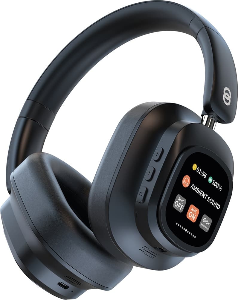 Fones de Ouvido Joog Sense Pro Sd10 Hybrid Anc Magnetic Touch Control LCD - Preto