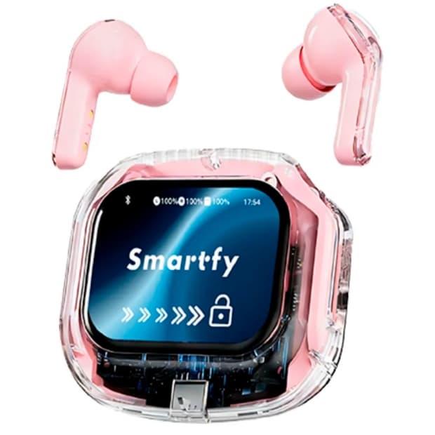 Fone de Ouvido Smartfy FS20P Bluetooth Tela Tch Rosa