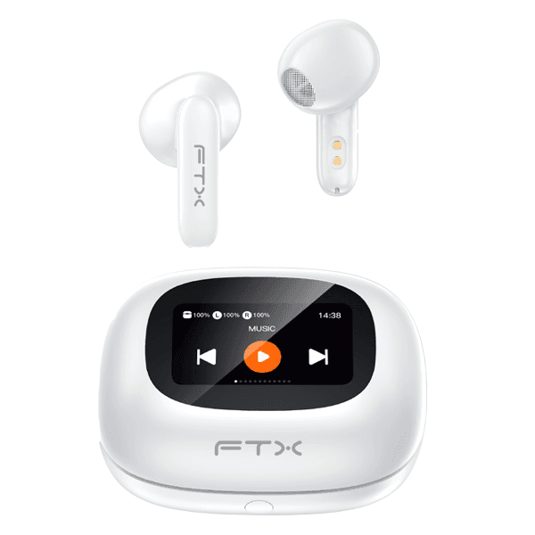 Fones de Ouvido Ftx E97L-Wh BT/MIC/TOUCH/IPX6 Branco C/pant LED