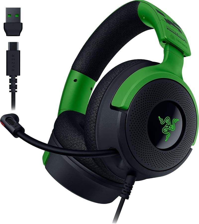 Fones de Ouvido Gamer Razer Kraken V4 X Minecraft Com Fio Rz04-05180200-R3M1