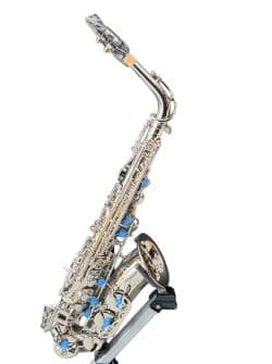 Saxofone Alto Fontai Prata com Azul