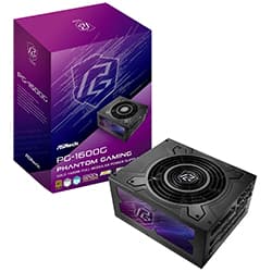 Fonte de Alimentação ASRock Phantom Gaming PG-1600G 1600W ATX / Modular / 80 Plus Gold / Bivolt - Preto (ATX 3.1)