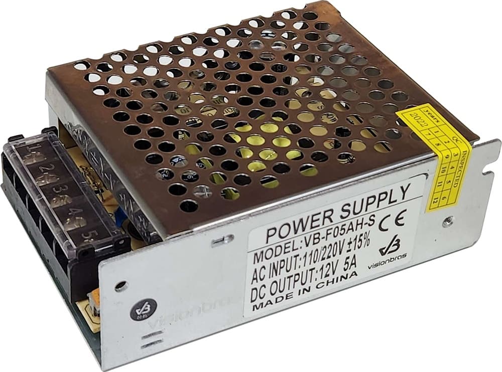 Fonte de Alimentação Visionbras 12V 05Ah para Cctv