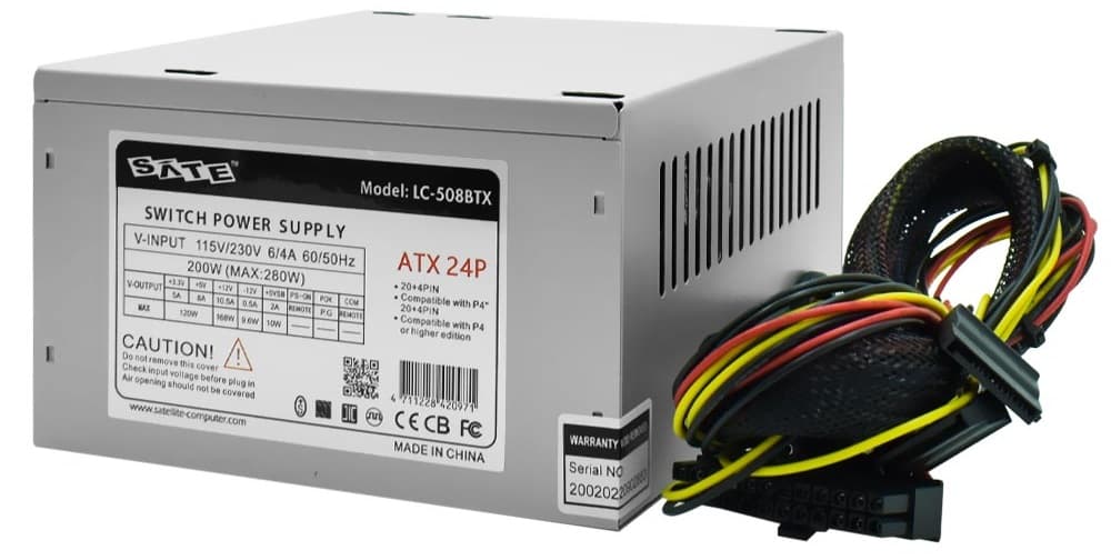 Fonte Satellite Lc-508BTX Atx 24P 200W