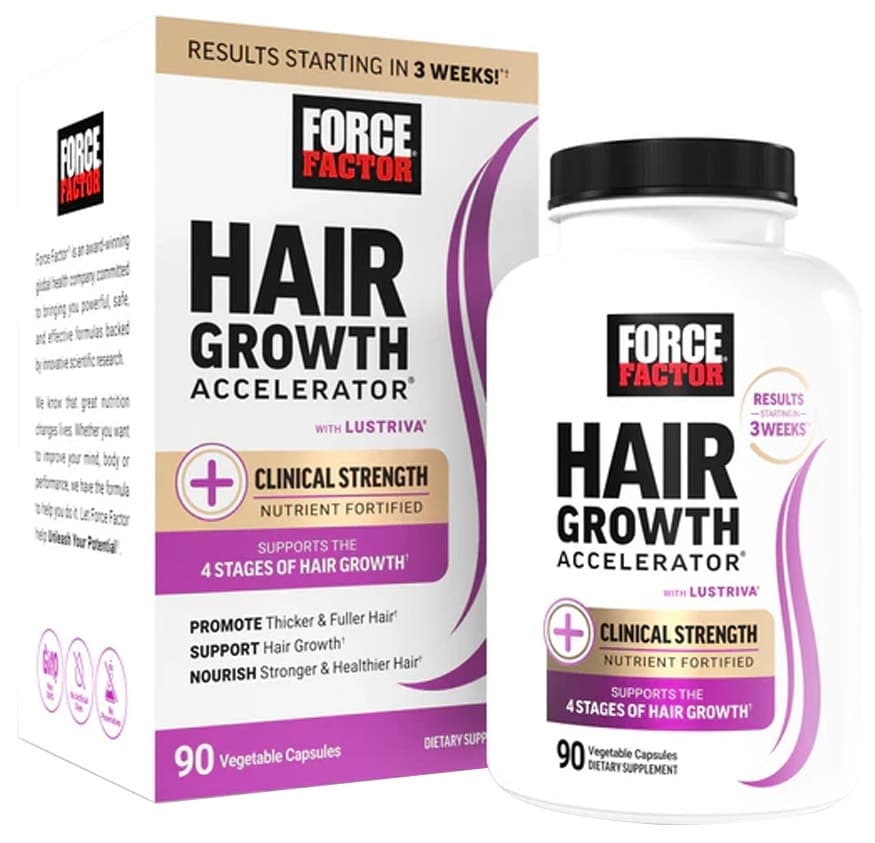 Suplemento Force Factor Hair Growth Accelerator (90 Cápsulas)