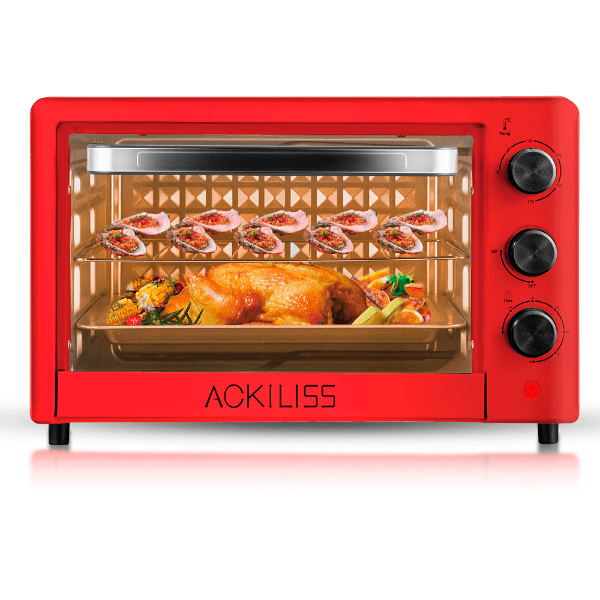 Forno Eletrico Ackiliss ACL-5306R / 18 Litros / 1200W / 250ºC / 220-240V ~ 50/60Hz - Vermelho