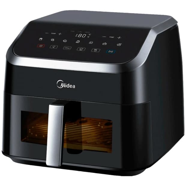 Fritadeira Elétrica Air Fryer Midea Mf-CY85WK2 8.5L Preta/Inox