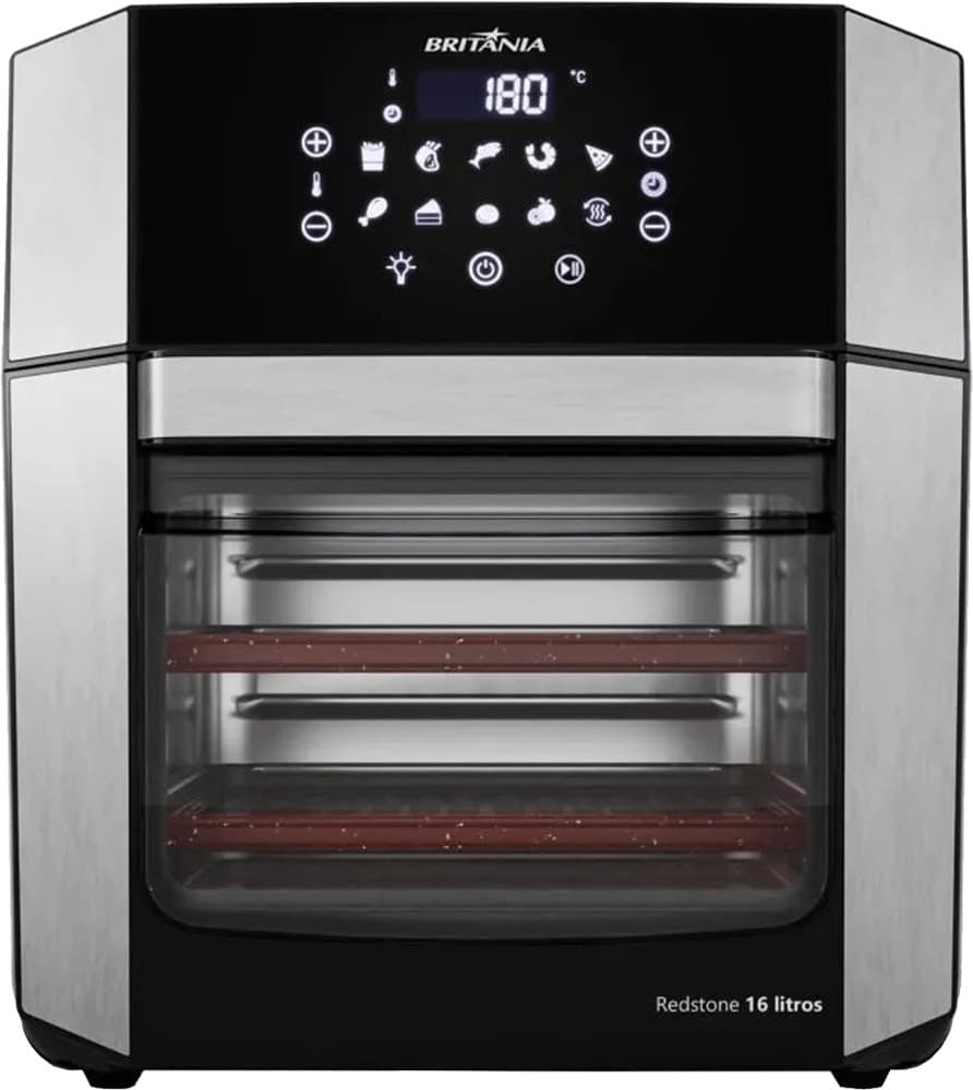Fritadeira Elétrica Britania Air Fry 4 Em 1 BAF16A 220V 60Hz Preto 16L