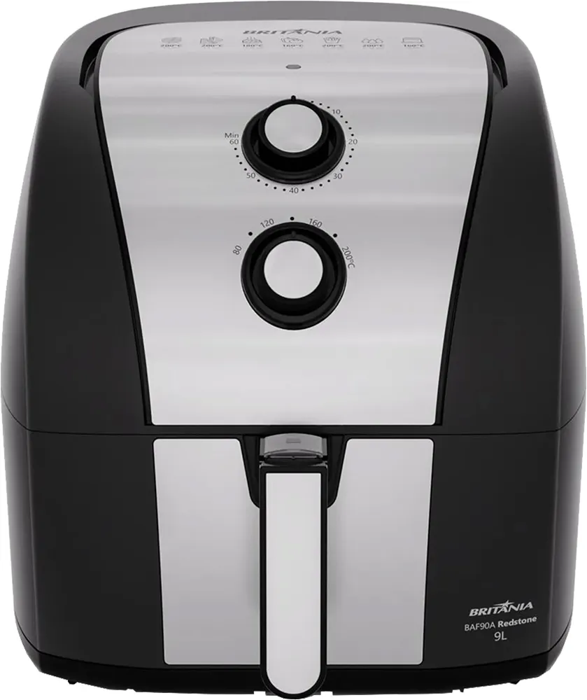Fritadeira Elétrica Britania Air Fry BAF90A 9L Preto