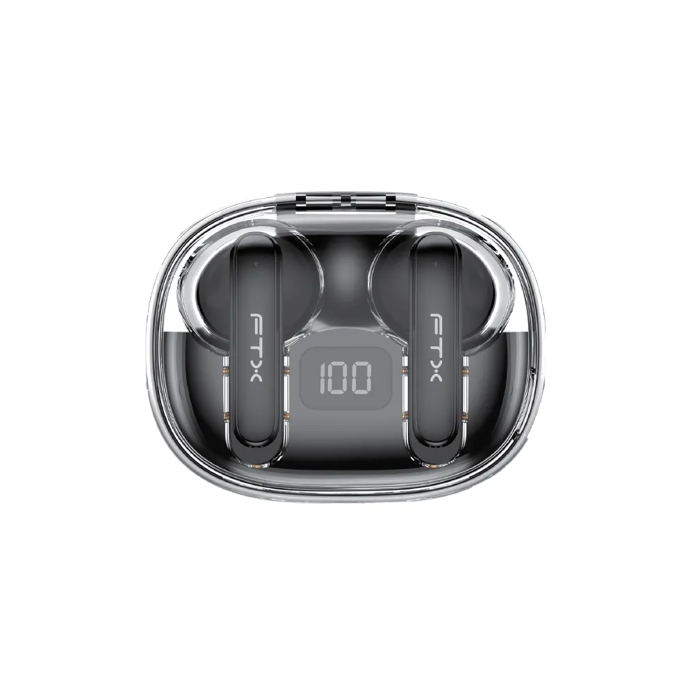 Fones de Ouvido Ftx E80-Bk BT/MIC/ENC/TOUCH/IPX6 Preto
