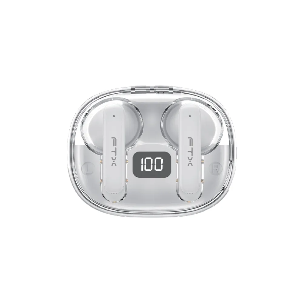 Fones de Ouvido Ftx E80-Wh BT/MIC/ENC/TOUCH/IPX6 Branco