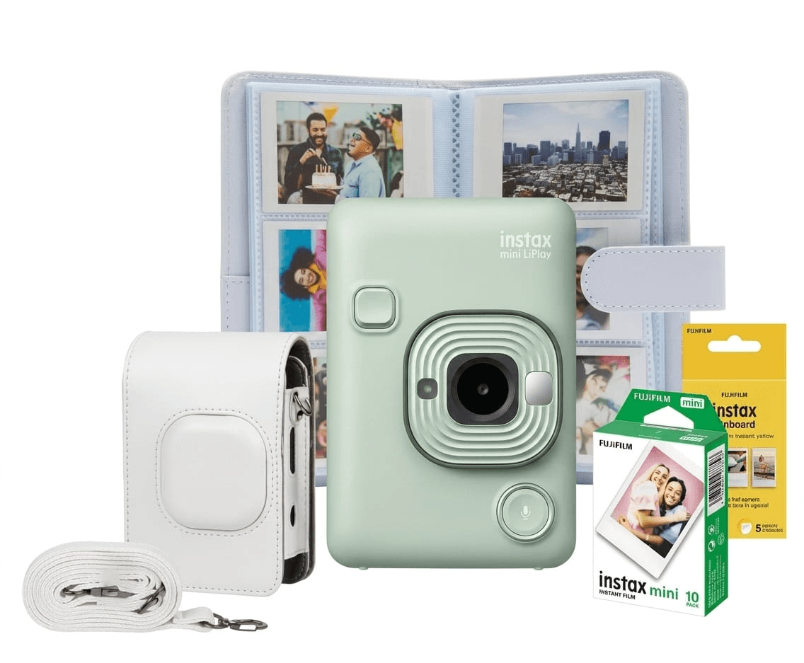 Câmera Instantânea Fujifilm Instax Mini Liplay Bundle Verde