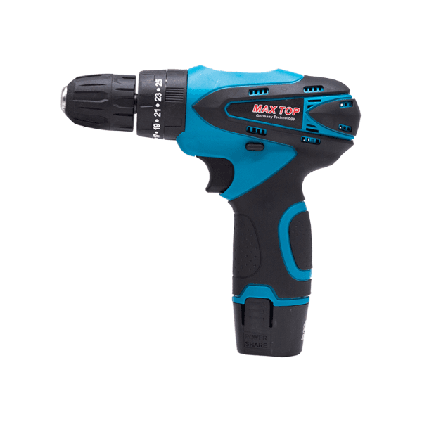 Furadeira e Parafusadeira Sem Fio Max Top 12V Cg-2013 50-60Hz com 2 Baterias Azul/Preto