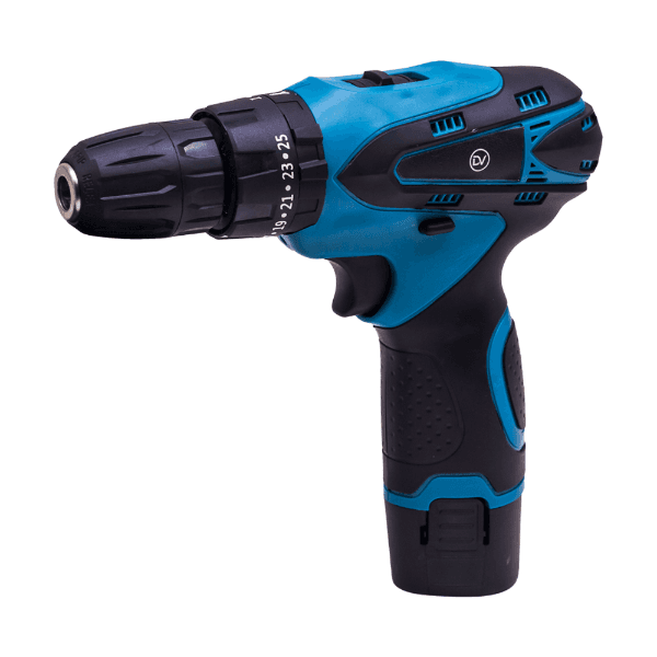Furadeira Elétrica Sem Fio Geral Cg-2013 12V com 24 Peças 220V Turquesa/Preto