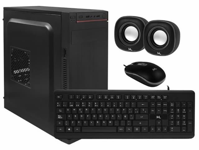 Gabinete Kit Dk03 Mtek com Fonte 500W / Speaker / Mouse / Teclado Português - Preto