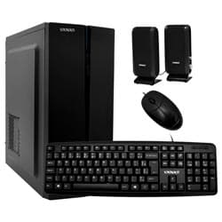 Gabinete Kit Satellite K704 Fonte 200W / Speaker / Mouse / Teclado Português - Preto