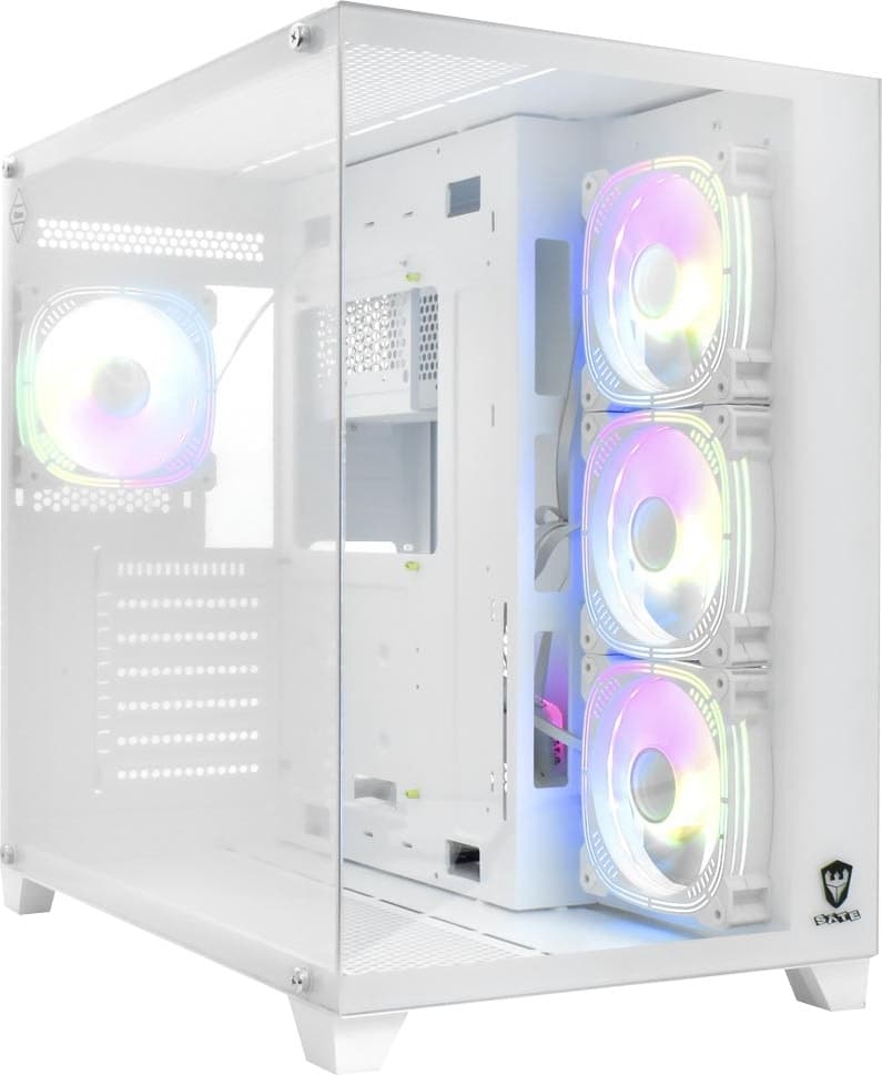 Gabinete Satellite Gamer K897 com 4 Fans Branco (Sem Fonte)