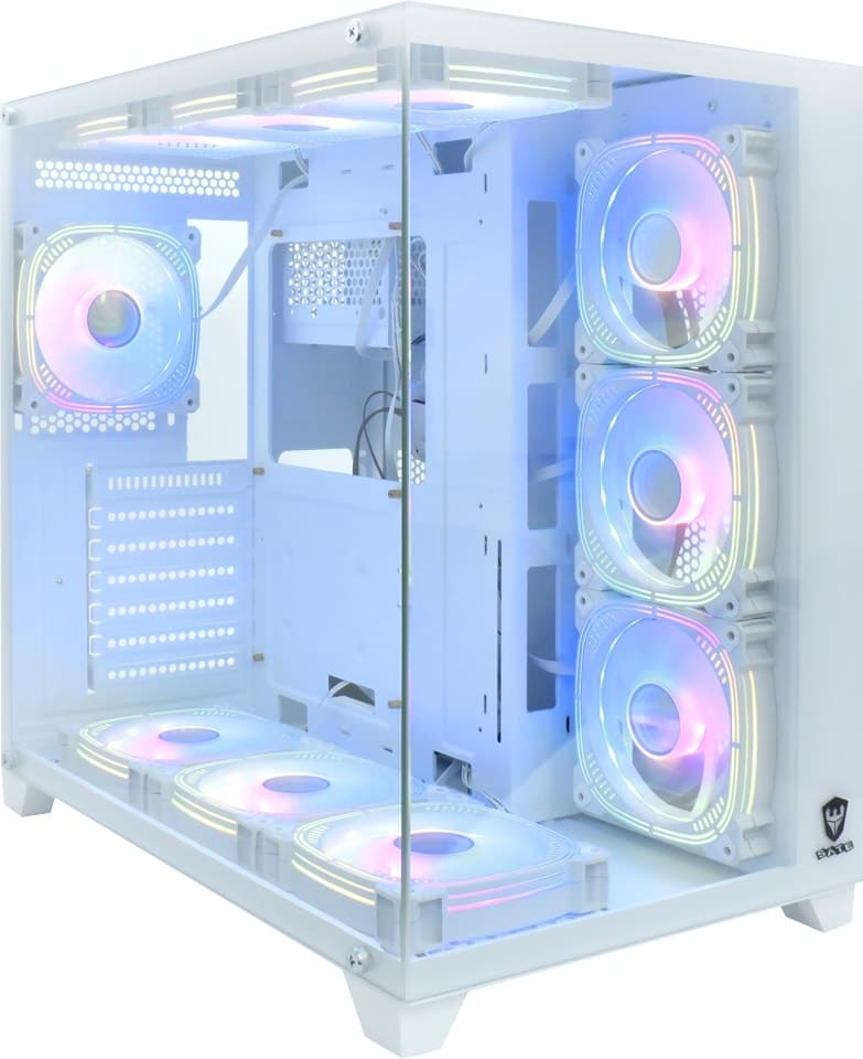Gabinete Gamer Satellite K899 10 Fans Branco (Sem Fonte)