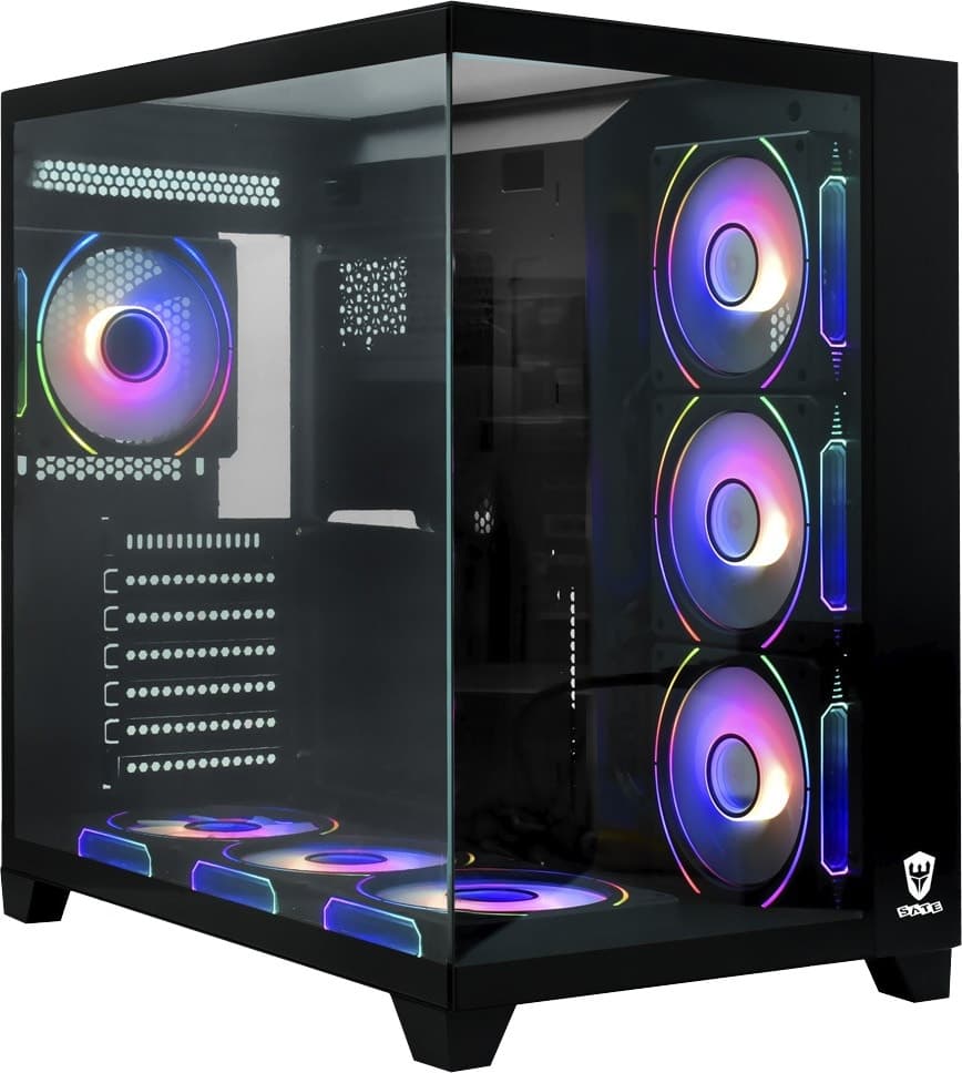 Gabinete Gamer Satellite K900 7 Fan Preto (Sem Fonte)