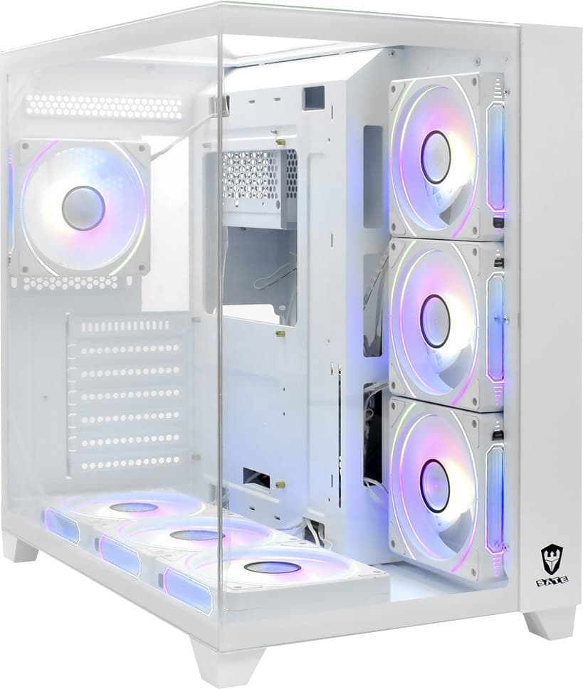 Gabinete Gamer Satellite K901 7 Fan Branco (Sem Fonte)