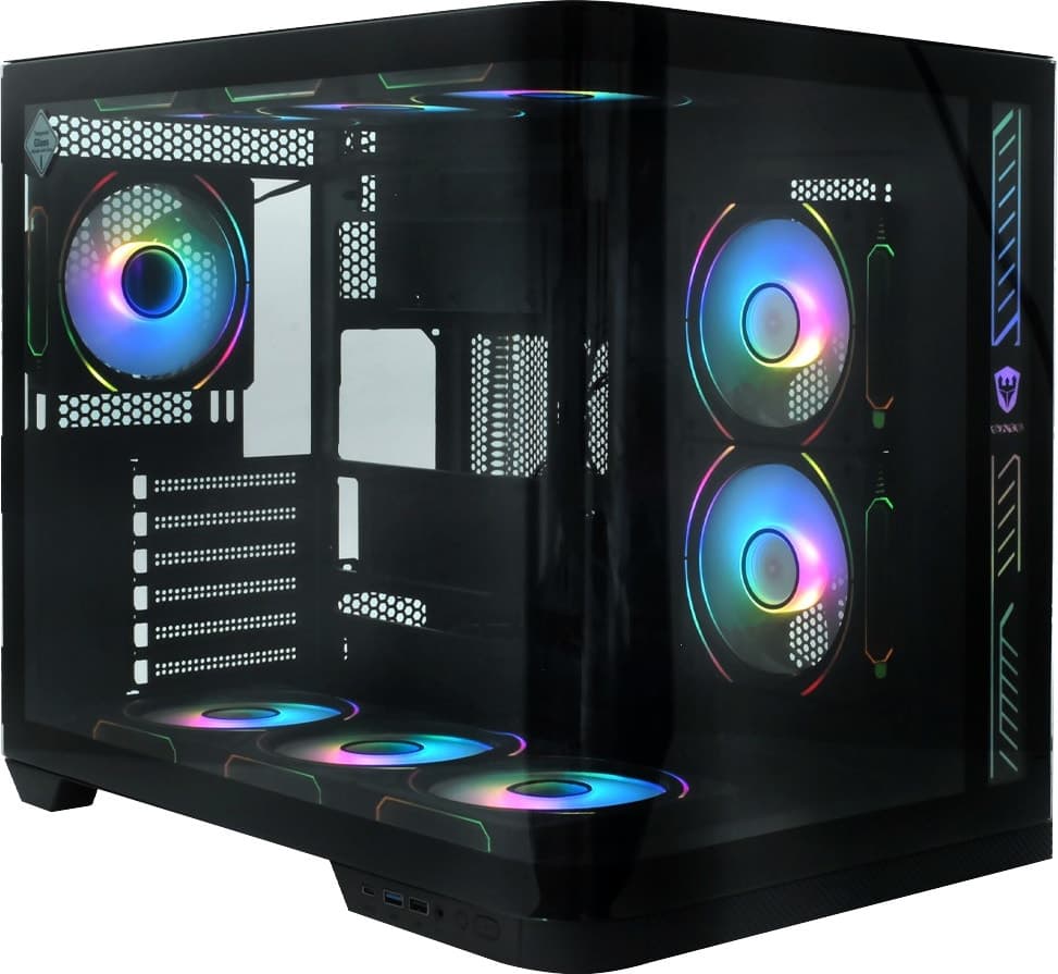 Gabinete Gamer Satellite K910 9 Fan Preto (Sem Fonte)