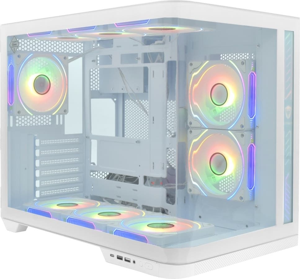 Gabinete Satellite K911 9 Fan Branco (Sem Fonte)