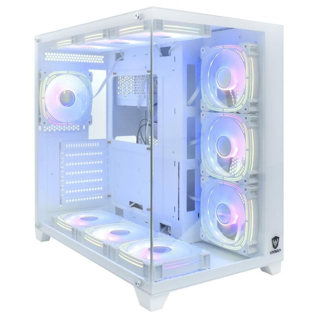 Gabinete Satellite K899 Branco com 10 Coolers E-Atx