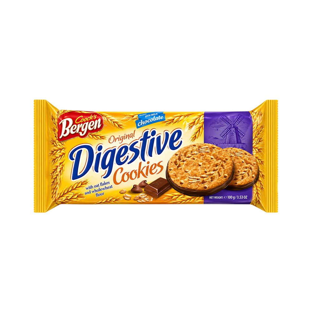 Biscoitos Bergen Digest Milk Choco 175G