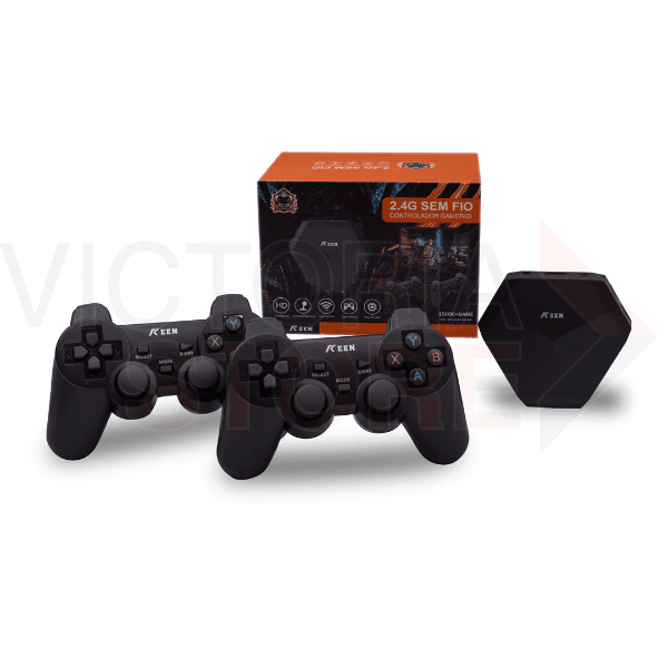 Console Portátil Game Stick Keen X6 2.4G Dois Controles Sem Fio