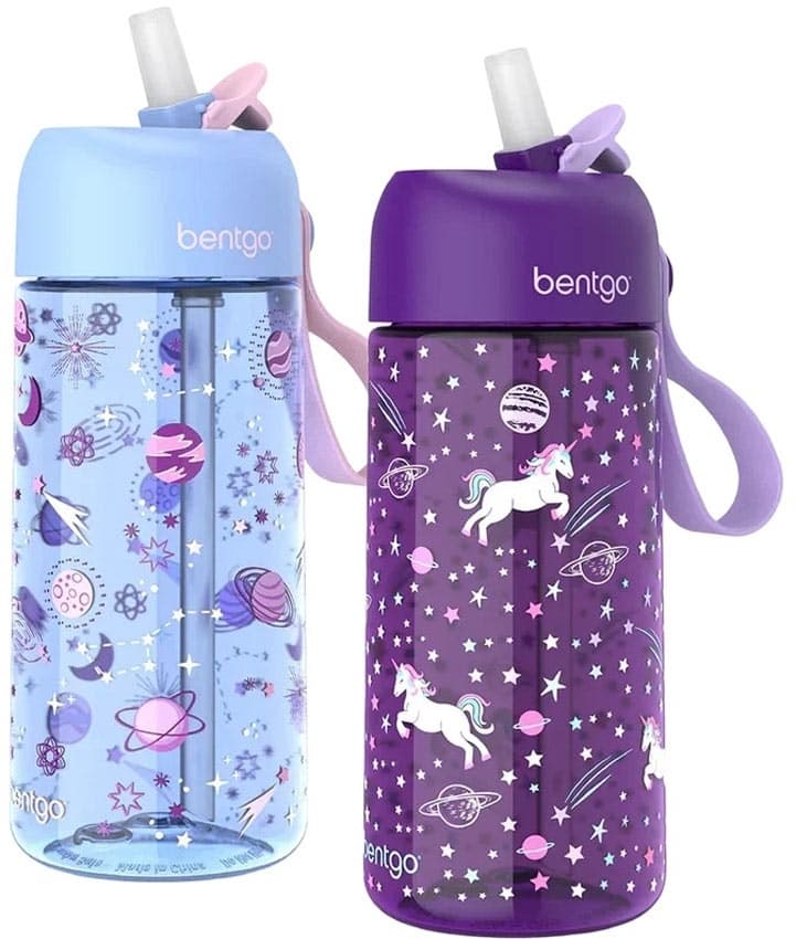 Garrafa de Água Infantil Bentgo Unicorn And Lavender Galaxy (2 Unidades)