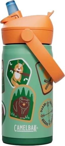 Garrafa Térmica Infantil Camelbak Thrive Flip Straw 350ml - Camp Badges