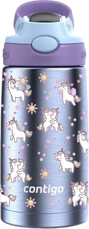 Garrafa Térmica Contigo Aubrey Kids 384mL - Roxo Unicórnio