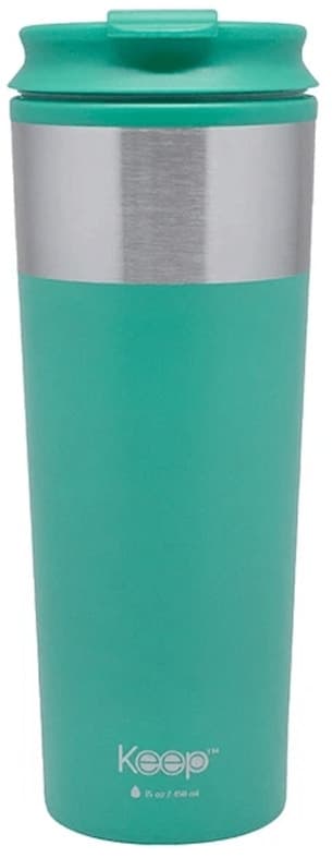 Garrafa Térmica Keep Mug Metálico 450mL Turquesa