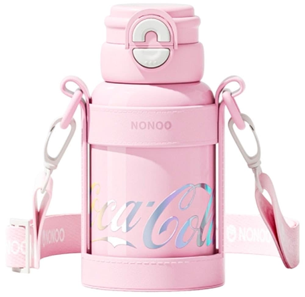 Garrafa Térmica Nonoo Coca Cola 580mL - Rosa
