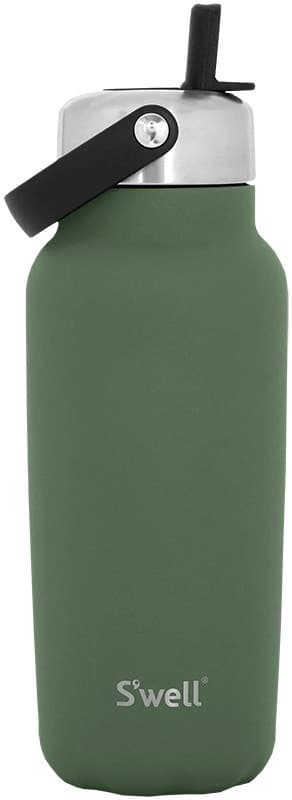 Garrafa Térmica S'well Explorer Fliw Straw 940mL - Green Jasper Stone