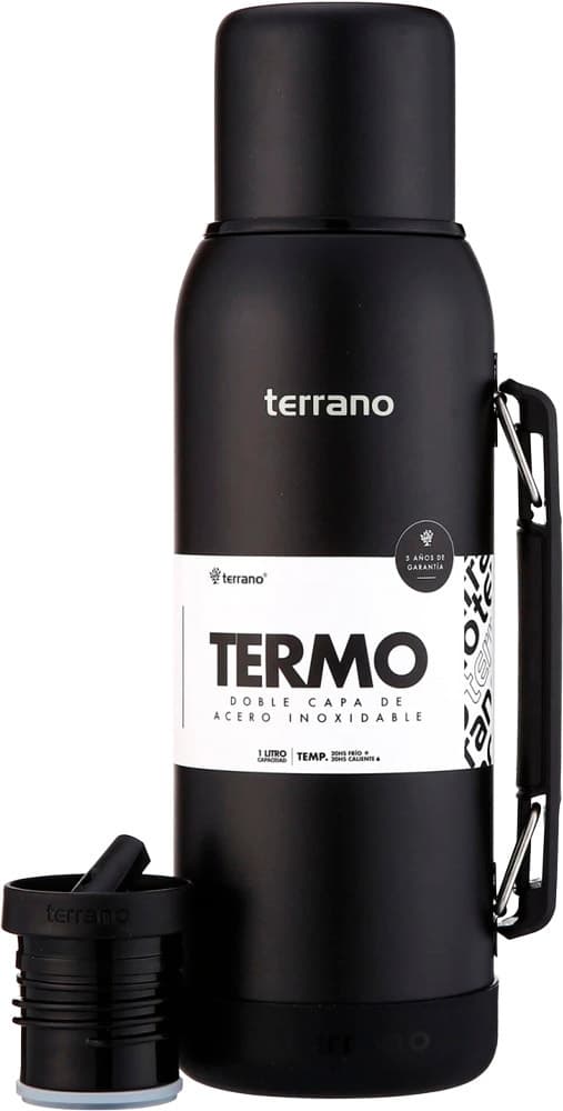 Garrafa Térmica Terrano 1L Premium Preto Opaco